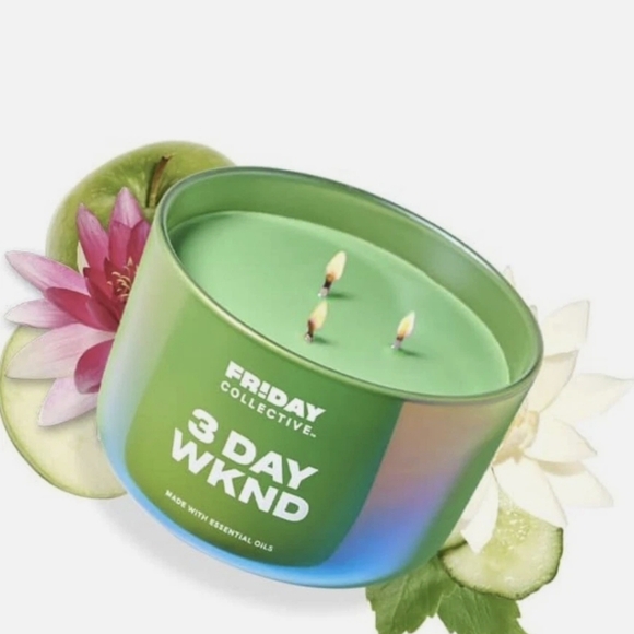 Yankee Candle Other - Yankee Candle Green 3 Day WKND Candle
